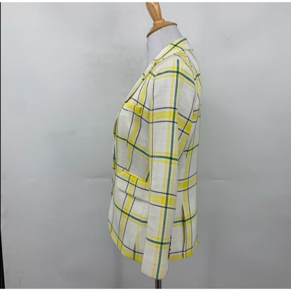 Veronica Beard Blazer Womens 2 Multi School Boy Dickey Plaid One Button Jacket - Picture 4 of 12